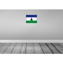 [LA-120179] Blechschild 30x40 cm Lesotho Flagge Fahne Wappen Bild 2