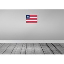 [LA-120180-H] Holzschild 30x40 cm Liberia Flagge Fahne Wappen Bild 2