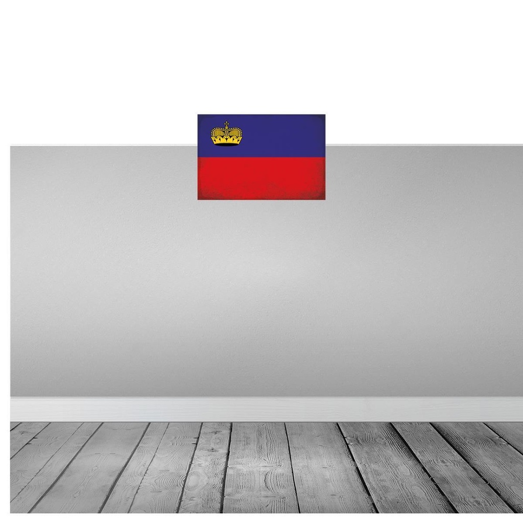[LA-120182] Blechschild 30x40 cm Liechtenstein Flagge Fahne Wappen Bild 2