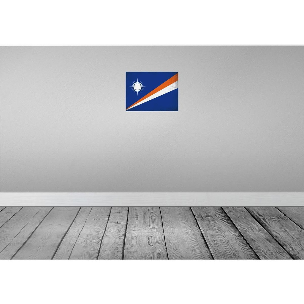 [LA-120193-H] Holzschild 30x40 cm Marshallinseln Flagge Fahne Wappen Bild 2