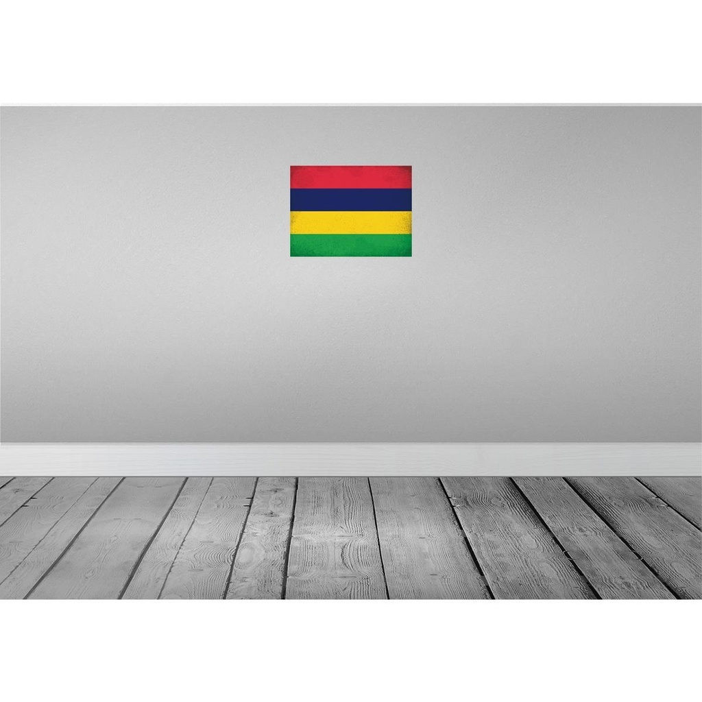 [LA-120195-H] Holzschild 30x40 cm Mauritius Flagge Fahne Wappen Bild 2