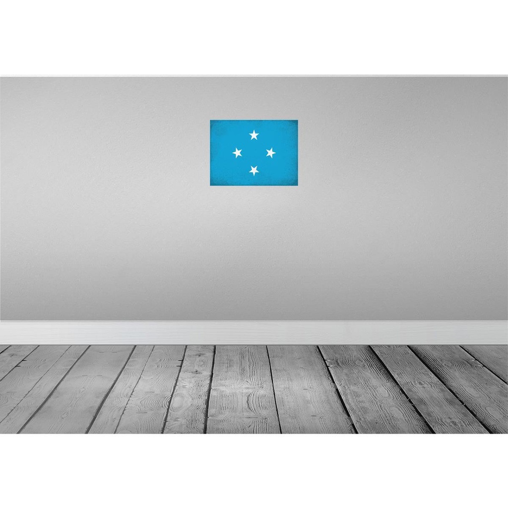 [LA-120197-H] Holzschild 30x40 cm Mikronesien Micronesia Flagge Fahne Wappen Bild 2