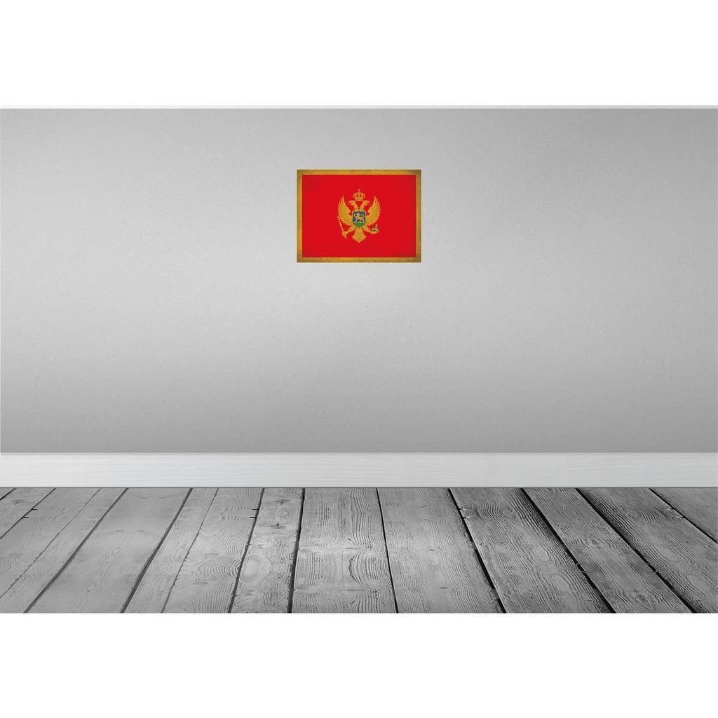 [LA-120201] Blechschild 30x40 cm Montenegro Flagge Fahne Wappen Bild 2