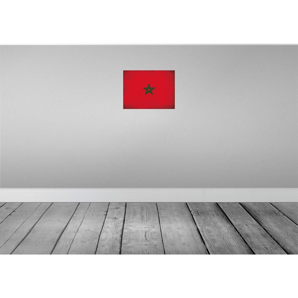 [LA-120202] Blechschild 30x40 cm Marokko Morocco Flagge Fahne Wappen Bild 2