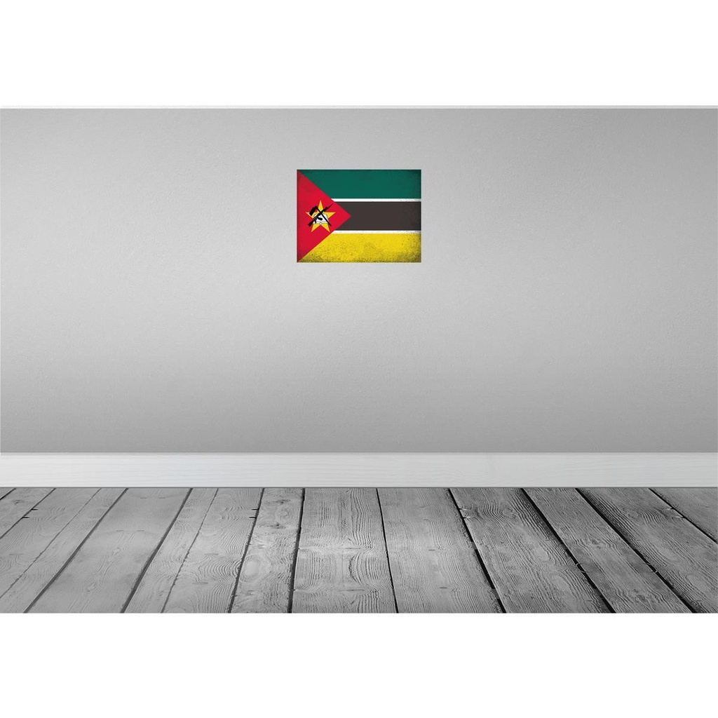 [LA-120203] Blechschild 30x40 cm Mosambik Mozambique Flagge Fahne Wappen Bild 2