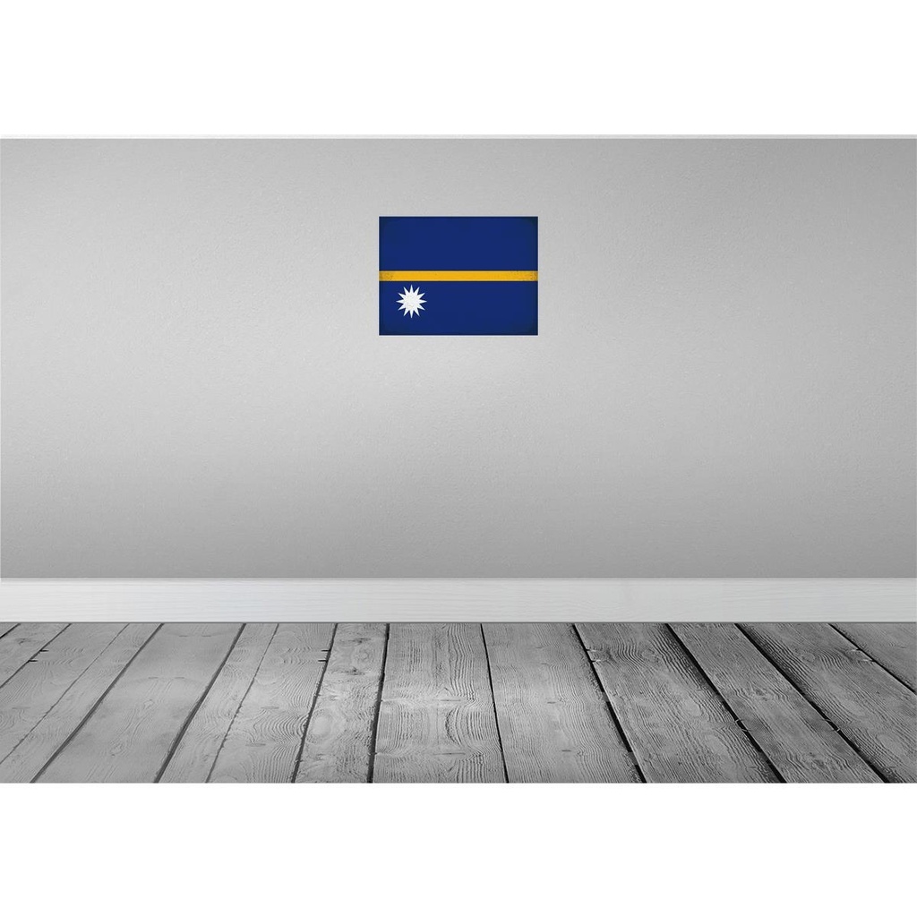 [LA-120206] Blechschild 30x40 cm Nauru Flagge Fahne Wappen Bild 2
