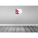 [LA-120207] Blechschild 30x40 cm Nepal Flagge Fahne Wappen Bild 2