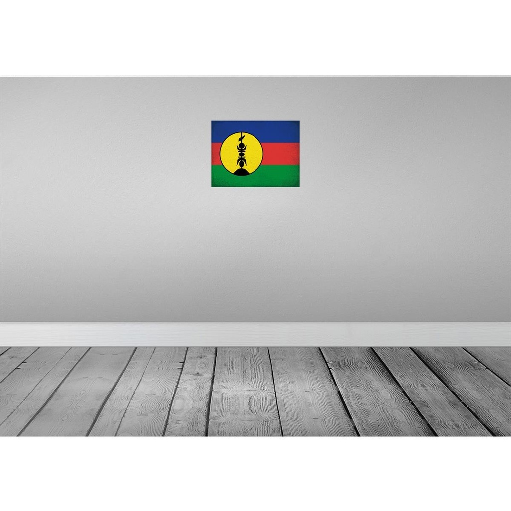 [LA-120209-H] Holzschild 30x40 cm Neukaledonien Flagge Fahne Wappen Bild 2