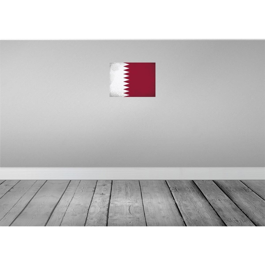 [LA-120231] Blechschild 30x40 cm Katar Qatar Flagge Fahne Wappen Bild 2