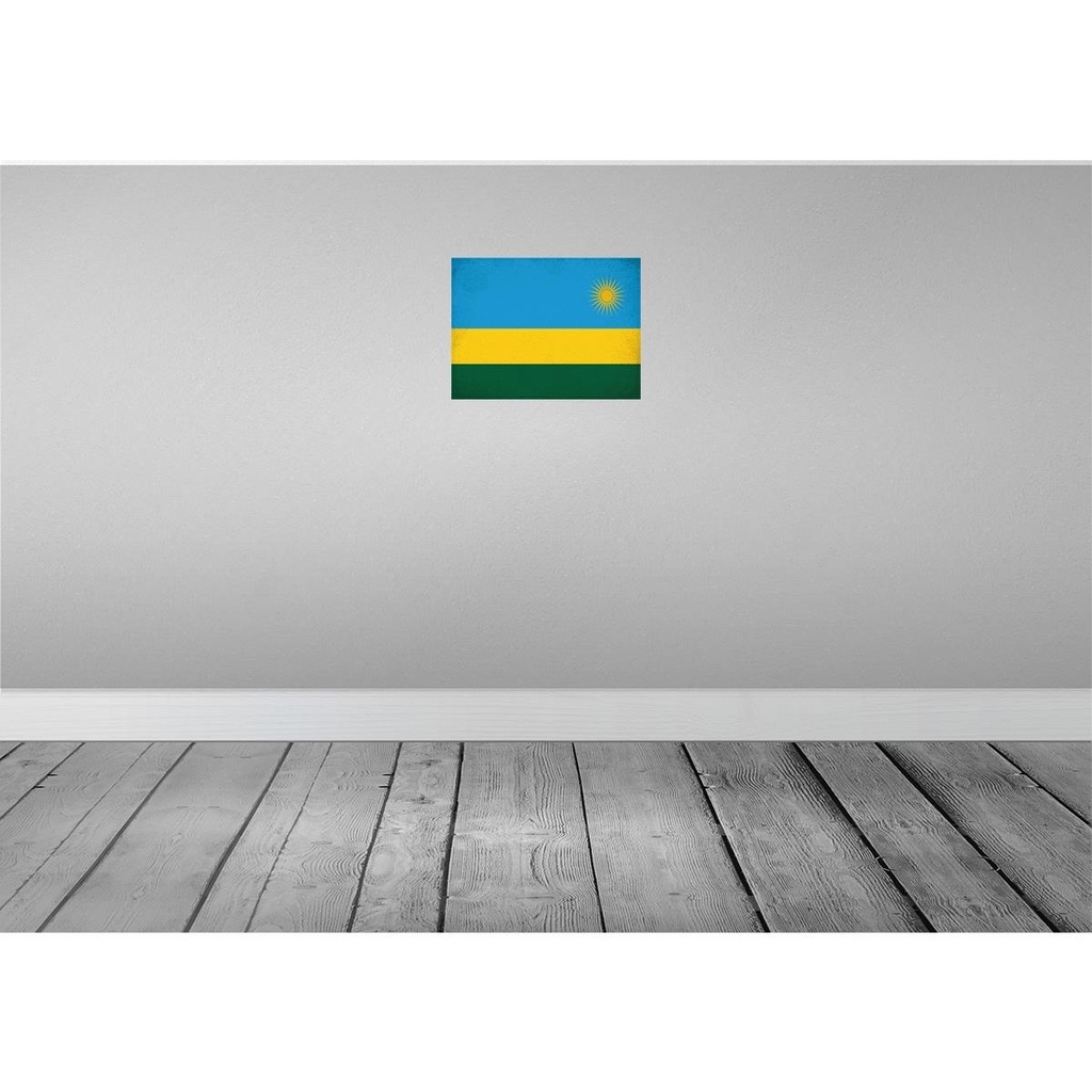 [LA-120234] Blechschild 30x40 cm Ruanda Rwanda Flagge Fahne Wappen Bild 2