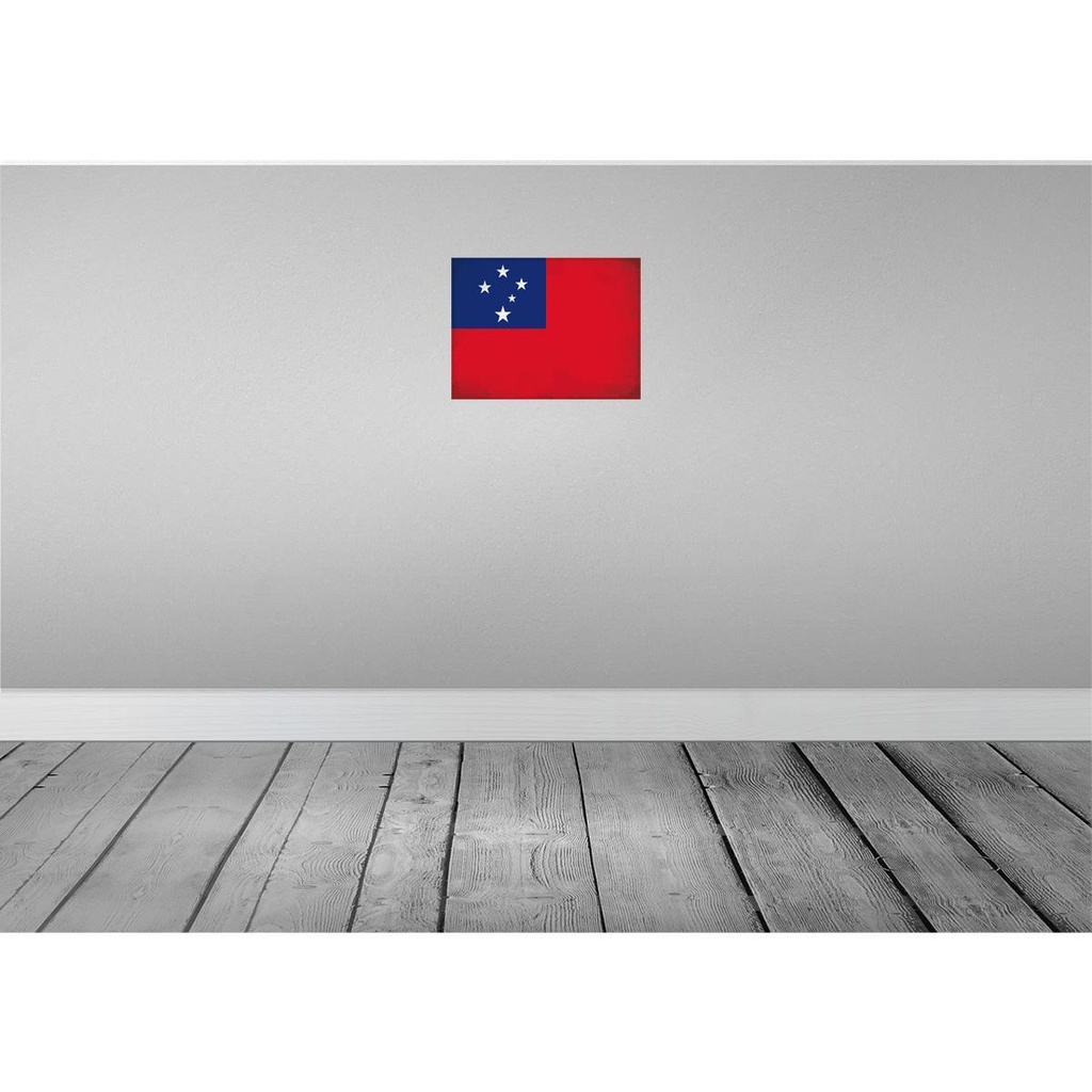 [LA-120238-H] Holzschild 30x40 cm Samoa Flagge Fahne Wappen Bild 2