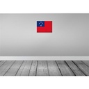 [LA-120238-H] Holzschild 30x40 cm Samoa Flagge Fahne Wappen Bild 2