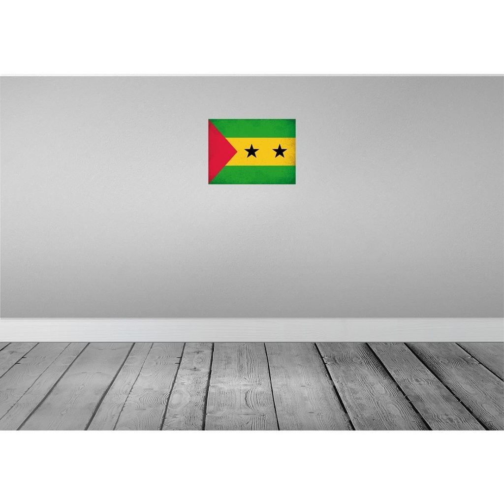 [LA-120240] Blechschild 30x40 cm São Tomé und Príncipe Flagge Fahne Wappen Bild 2