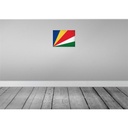 [LA-120246] Blechschild 30x40 cm Seychellen Seychelles Flagge Fahne Wappen Bild 2