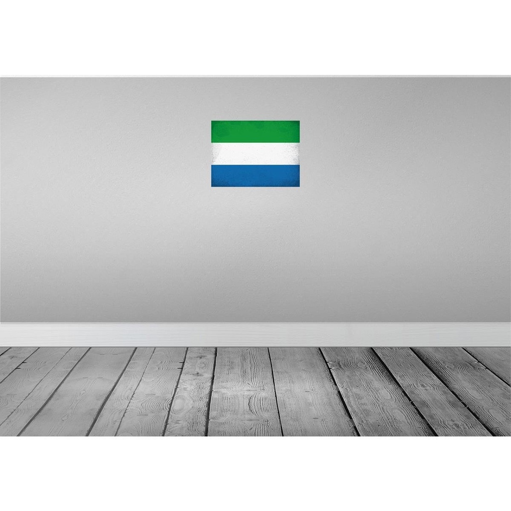 [LA-120247] Blechschild 30x40 cm Sierra Leone Flagge Fahne Wappen Bild 2