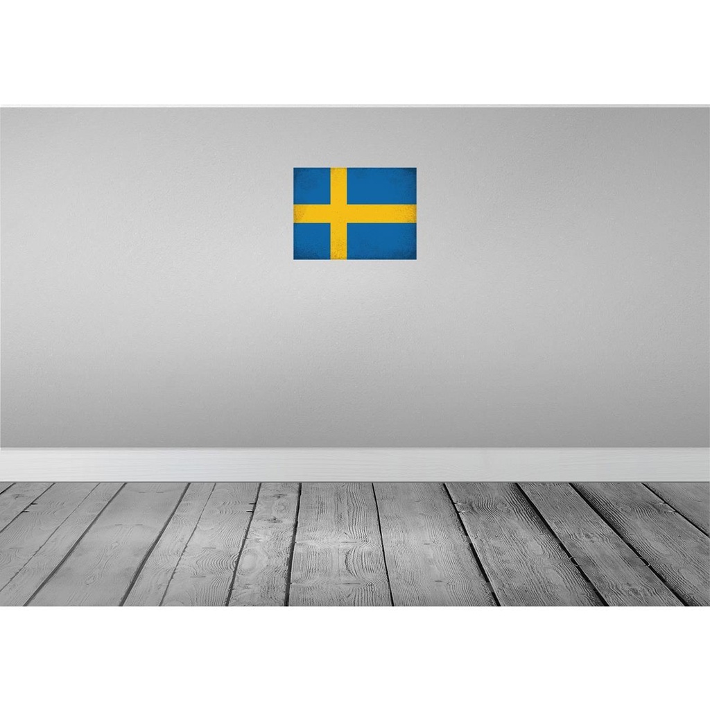 [LA-120260] Blechschild 30x40 cm Schweden Sweden Flagge Fahne Wappen Bild 2