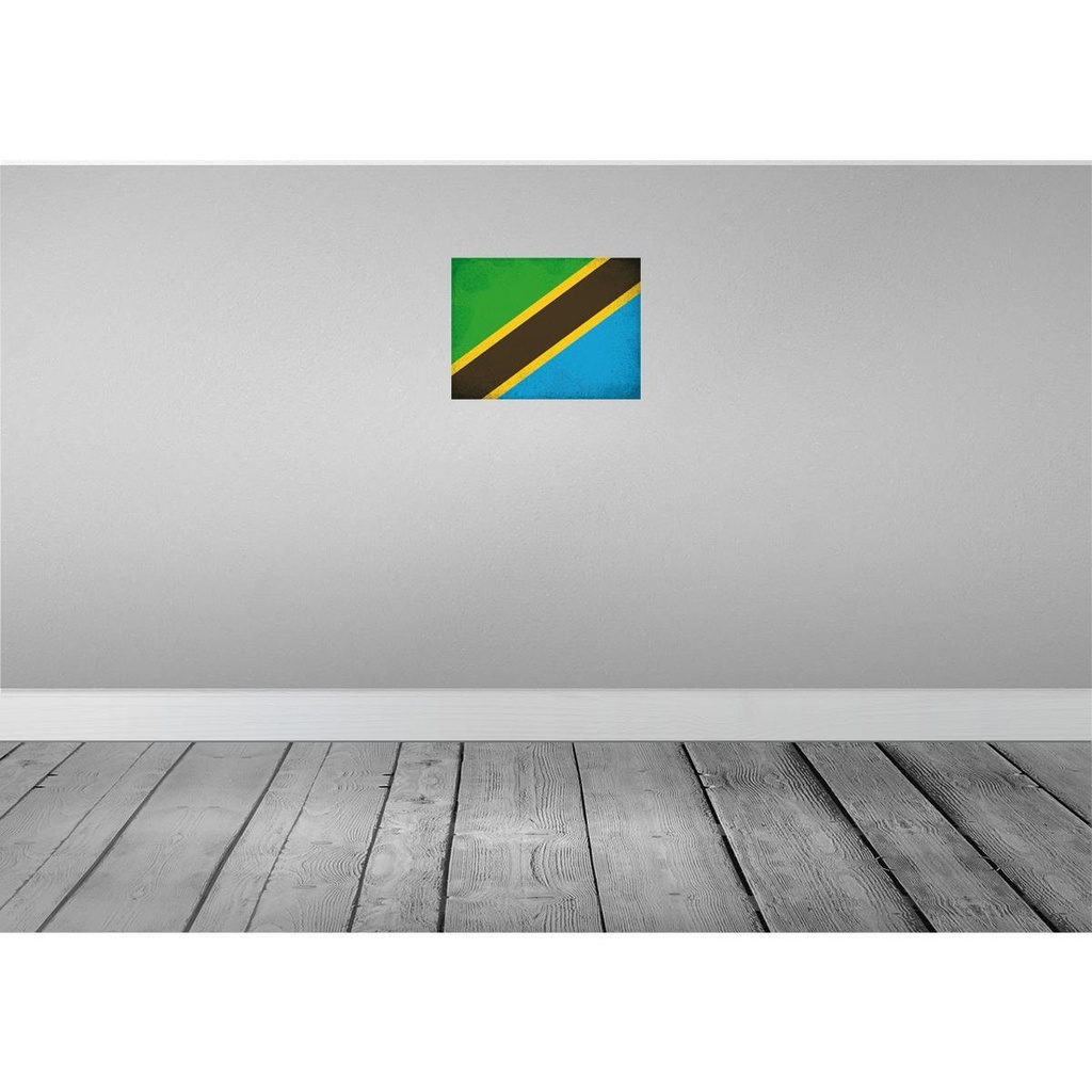 [LA-120265] Blechschild 30x40 cm Tansania Tanzania Flagge Fahne Wappen Bild 2