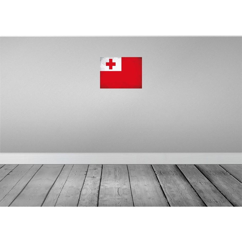 [LA-120271-H] Holzschild 30x40 cm Tonga Flagge Fahne Wappen Bild 2