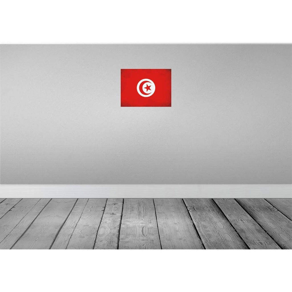 [LA-120273-H] Holzschild 30x40 cm Tunesien Tunisia Flagge Fahne Wappen Bild 2