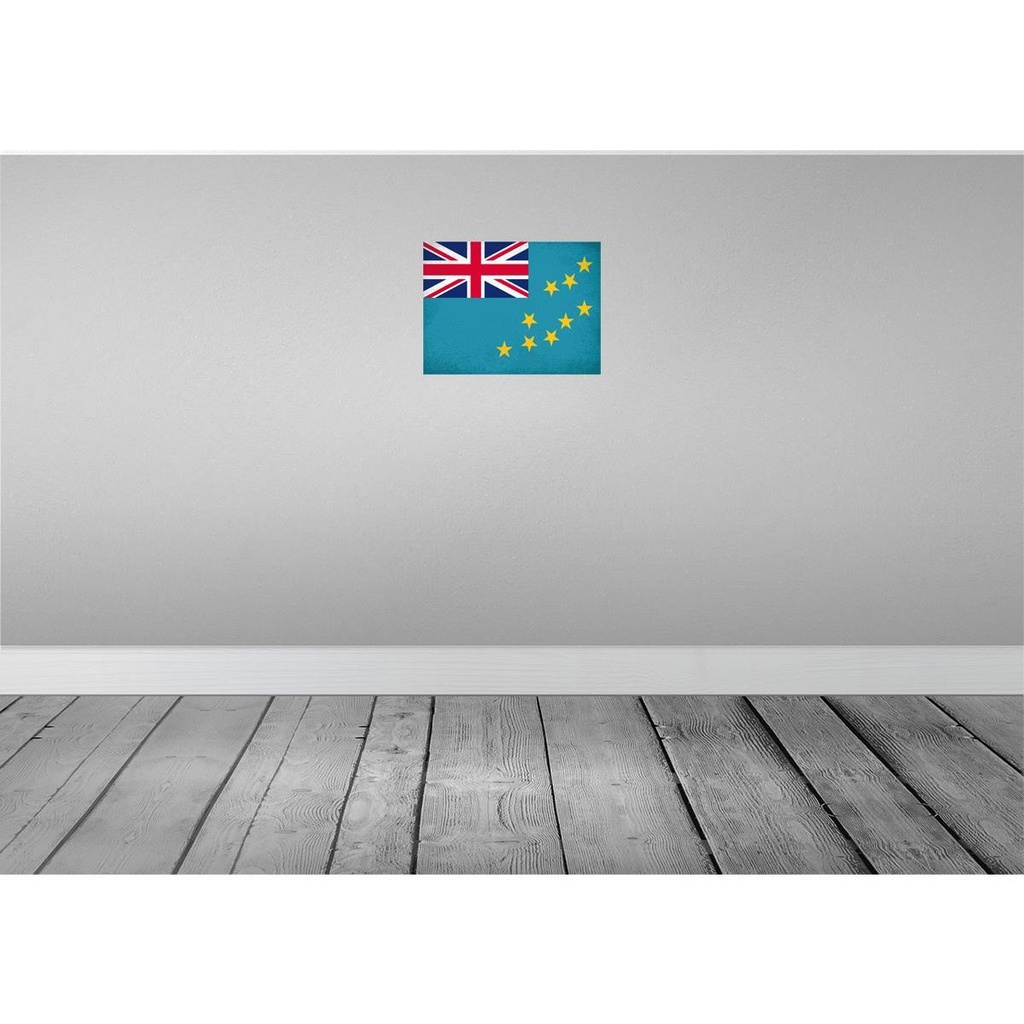 [LA-120276] Blechschild 30x40 cm Tuvalu Flagge Fahne Wappen Bild 2