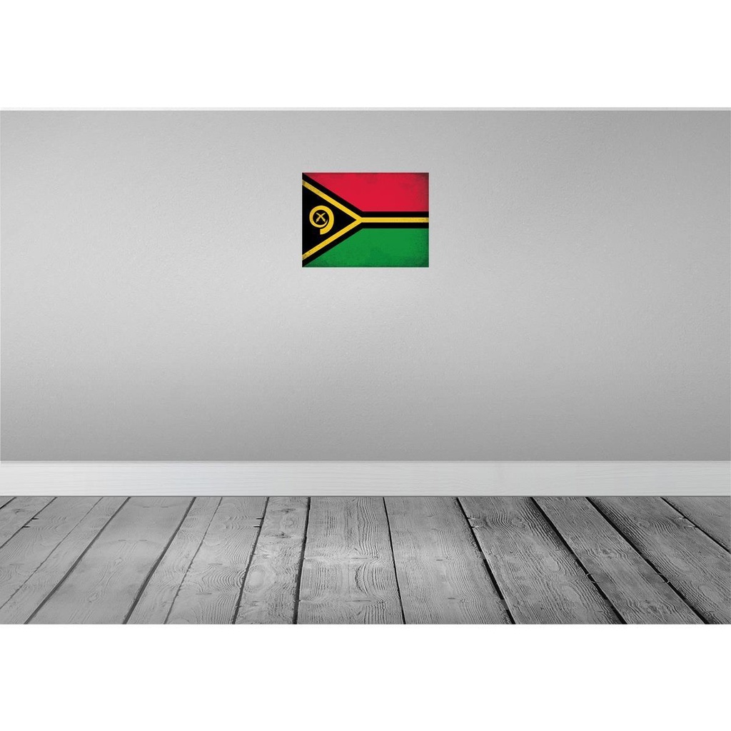 [LA-120284] Blechschild 30x40 cm Vanuatu Flagge Fahne Wappen Bild 2