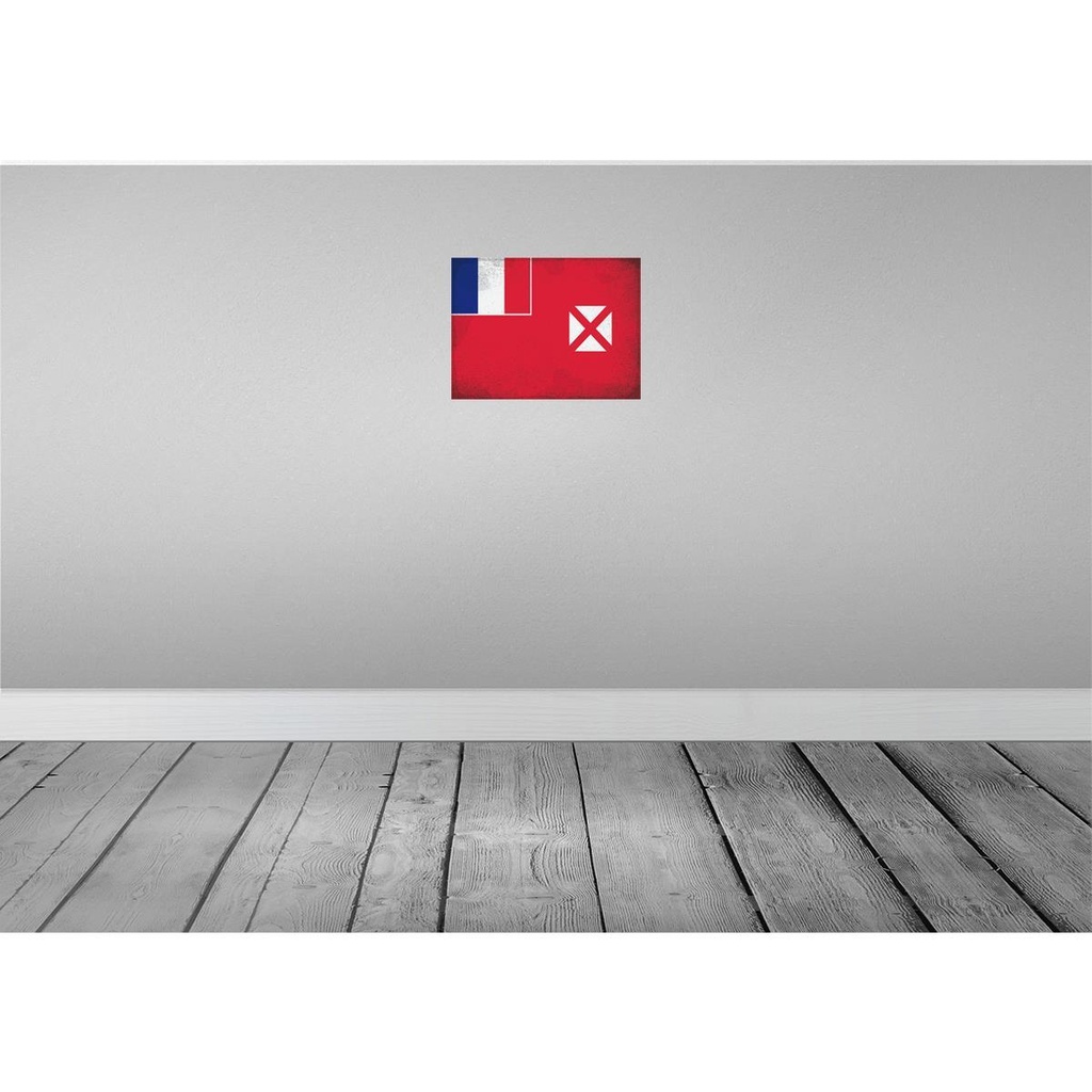 [LA-120289-H] Holzschild 30x40 cm Wallis und Futuna Flagge Fahne Wappen Bild 2