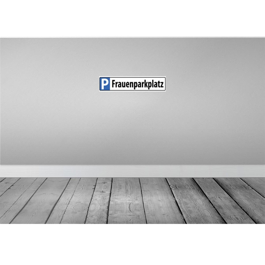 [LA-120297-H] Holzschild 10x46 cm Frauenparkplatz Parkplatzschild Bild 2