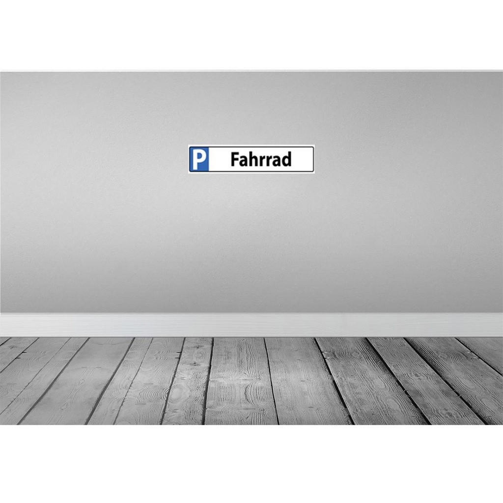 [LA-120305-H] Holzschild 10x46 cm Fahrrad Parkplatzschild Bild 2