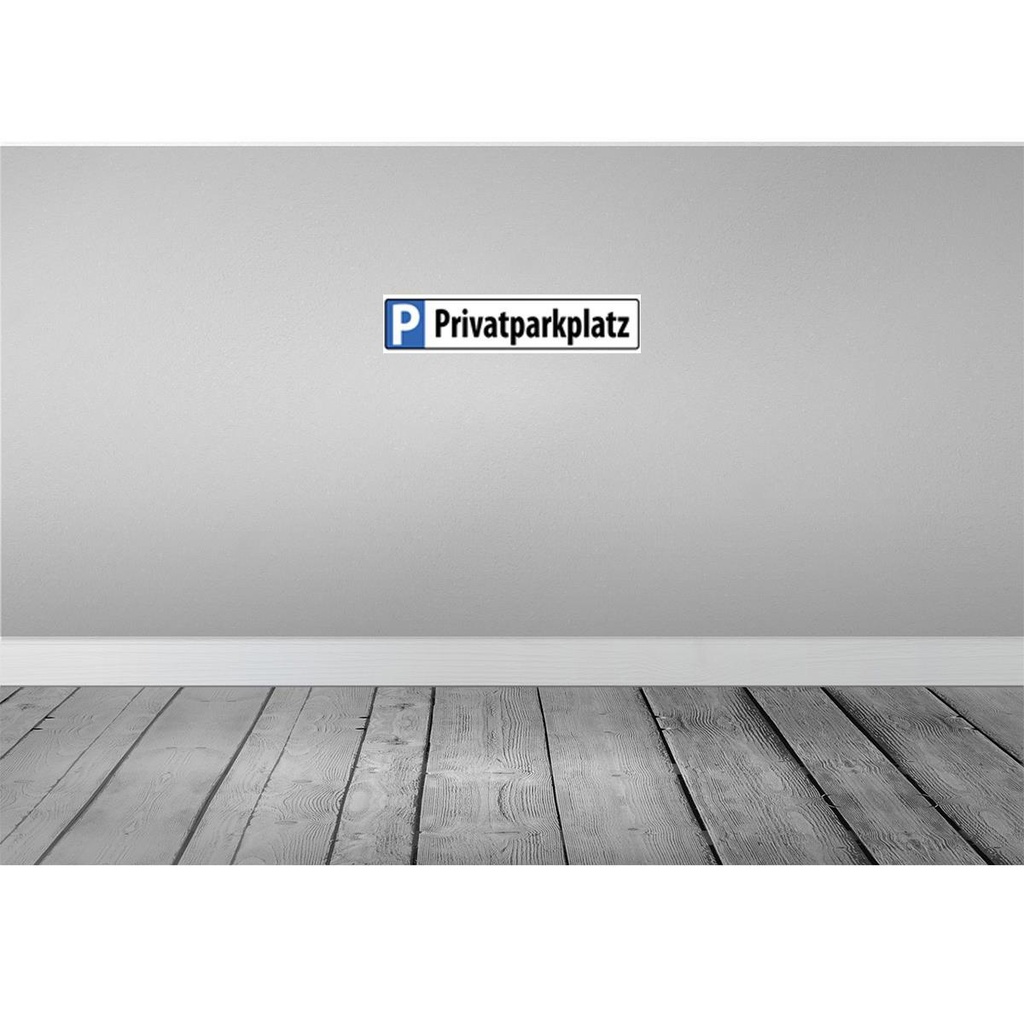 [LA-120308] Blechschild 10x46 cm Privatparkplatz Parkplatzschild Bild 2