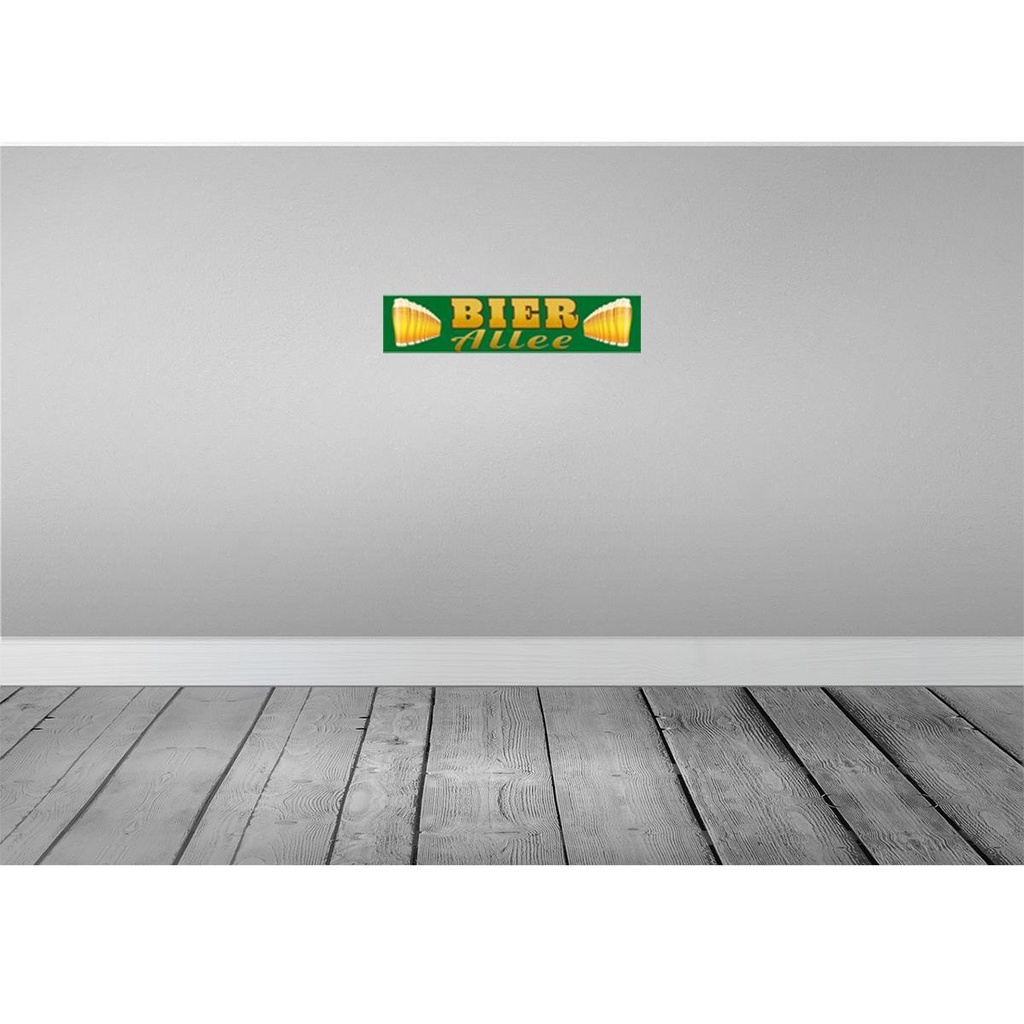 [LA-120312-H] Holzschild 10x46 cm Bier Allee Alkohol Essen Trinken Bild 2
