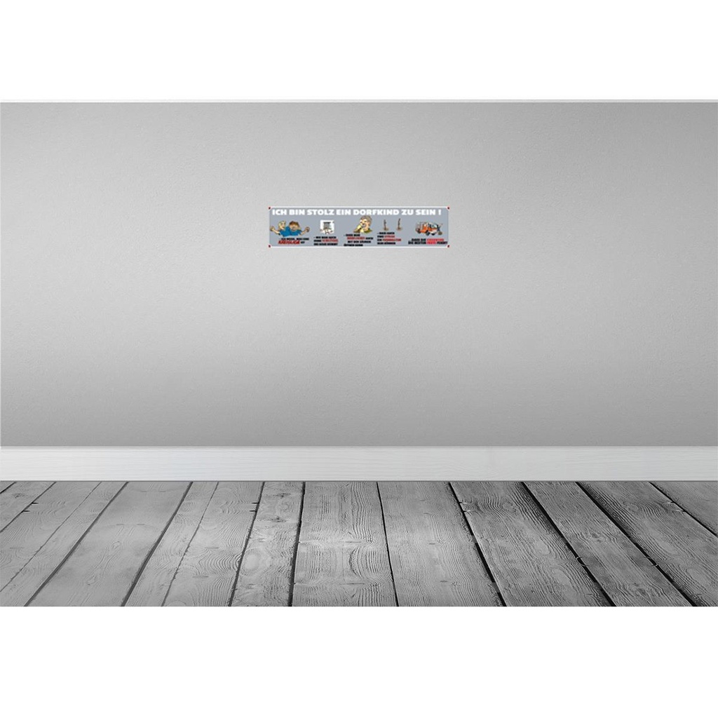 [LA-120327-H] Holzschild 10x46 cm ich bin stolz Dorfkind zu sein Dekoration Bild 2