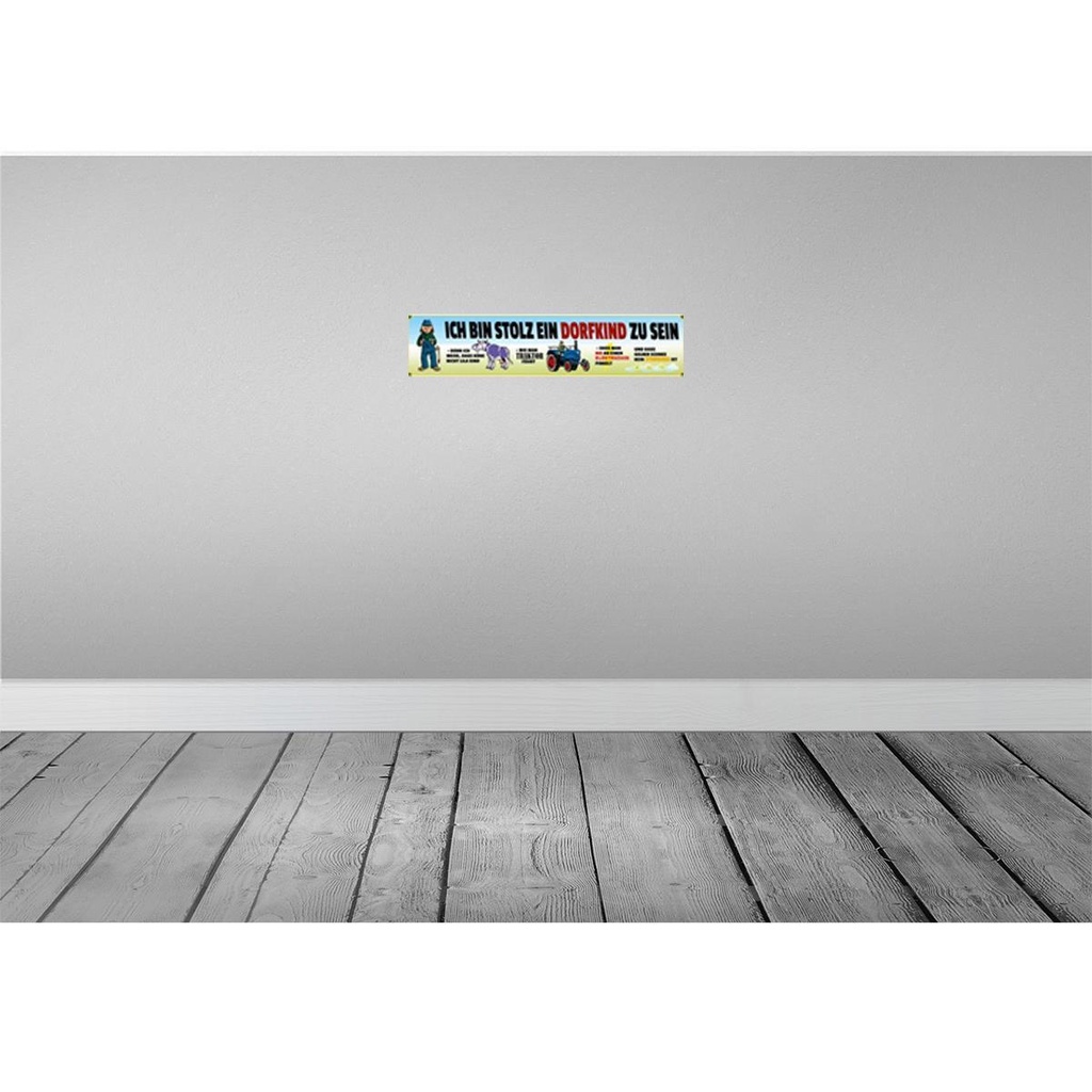 [LA-120328-H] Holzschild 10x46 cm bin stolz Dorfkind zu sein Dekoration Bild 2