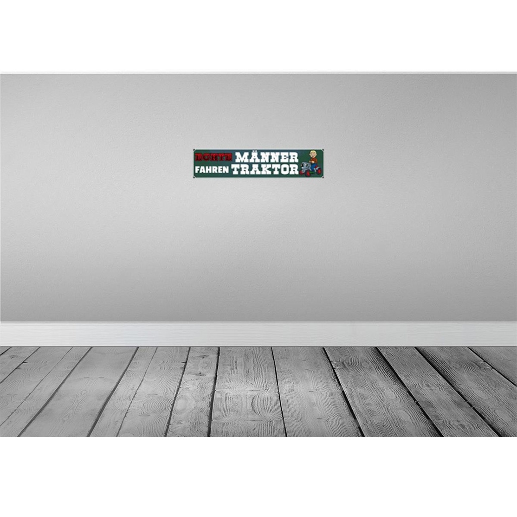 [LA-120330] Blechschild 10x46 cm echte Männer fahren Traktor Spruch Zitat Bild 2
