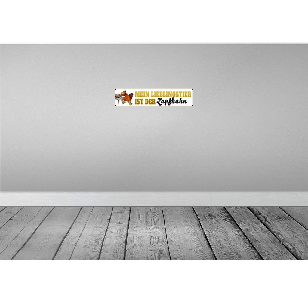 [LA-120336] Blechschild 10x46 cm mein Lieblingstier Zapfhahn Bier Spruch Zitat Bild 2