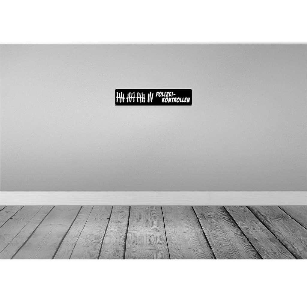 [LA-120382] Blechschild 10x46 cm Polizei-Kontrollen Dekoration Bild 2