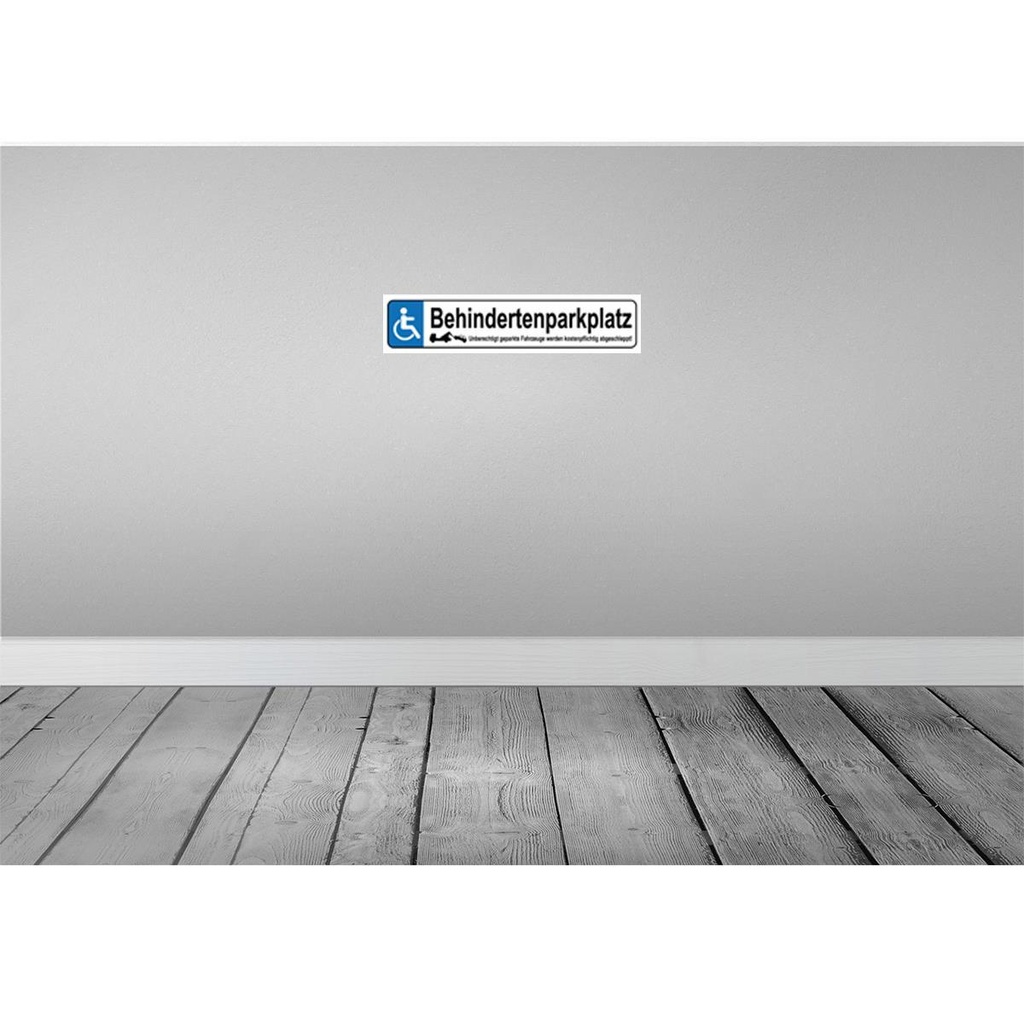 [LA-120386] Blechschild 10x46 cm Behindertenparkplatz Parkplatzschild Bild 2