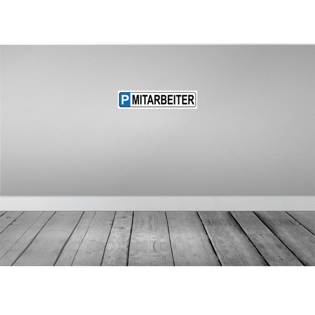 [LA-120389] Blechschild 10x46 cm Parkplatz Mitarbeiter Parkplatzschild Bild 2