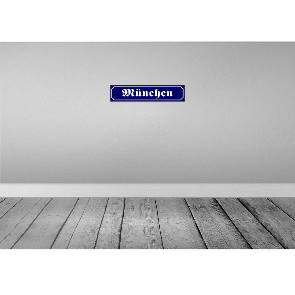 [LA-120441] Blechschild 10x46 cm München Bayern Abenteuer Reisen Straße Stadt Urlaub Bild 2