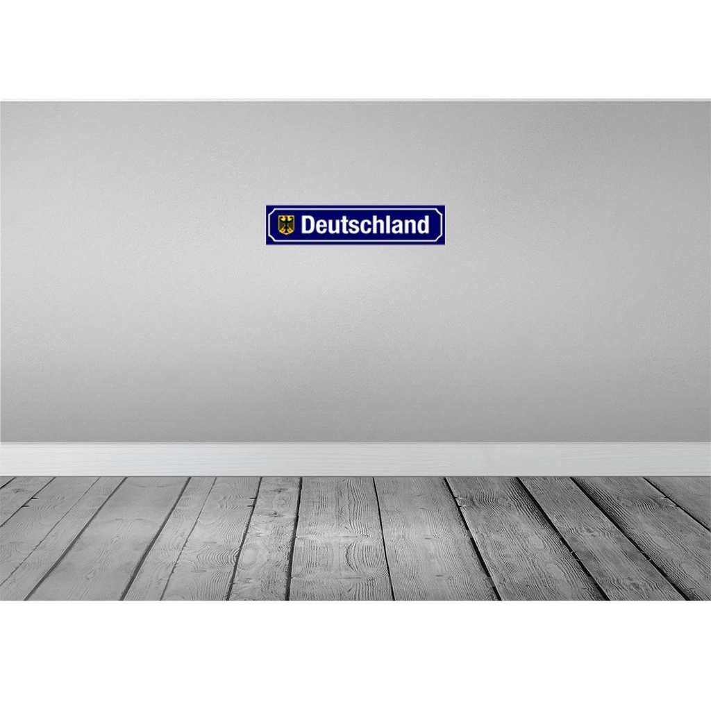 [LA-120484-H] Holzschild 10x46 cm Deutschland Wappen Flagge Fahne Bild 2