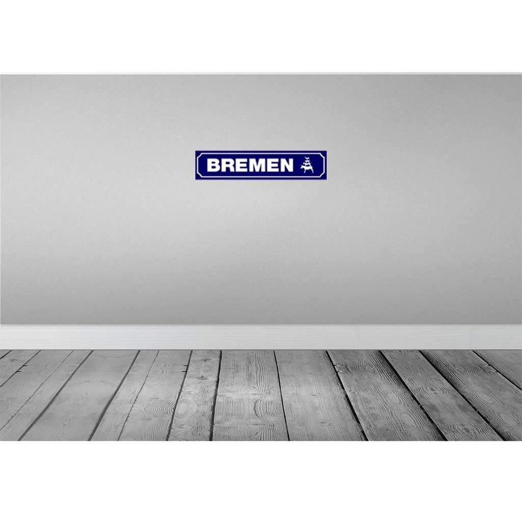 [LA-120486] Blechschild 10x46 cm Bremen Wappen Flagge Abenteuer Reisen Urlaub Bild 2