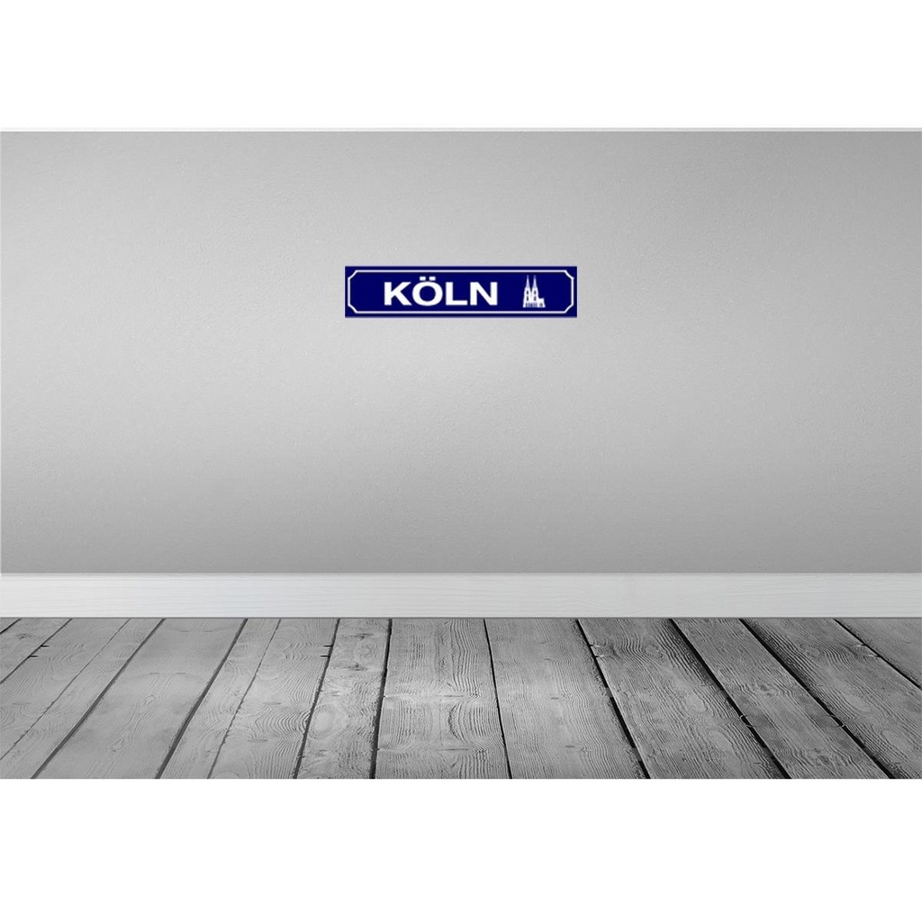 [LA-120489-H] Holzschild 10x46 cm Köln Wappen Flagge Fahne Bild 2