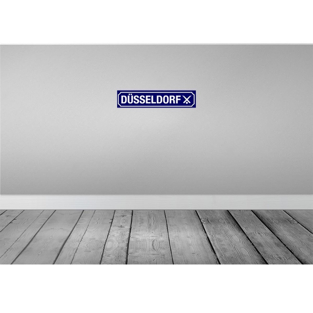 [LA-120490-H] Holzschild 10x46 cm Düsseldorf Wappen Flagge Fahne Bild 2