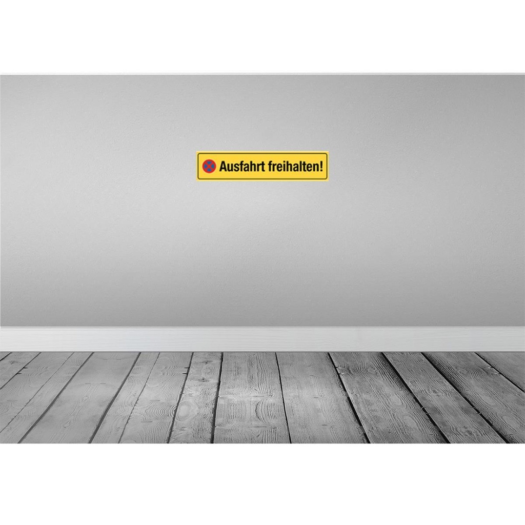 [LA-120495-H] Holzschild 10x46 cm Ausfahrt freihalten Warnschild Hinweisschild Bild 2