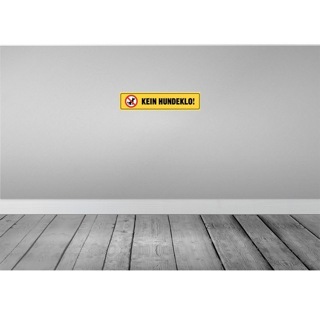 [LA-120508] Blechschild 10x46 cm kein Hundeklo Tier Haustier Hund Bild 2