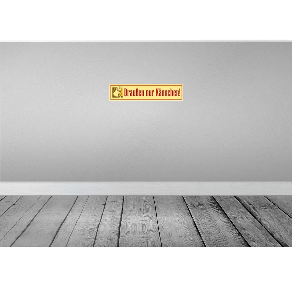 [LA-120517] Blechschild 10x46 cm draußen nur Kännchen Küche Cafe Essen Trinken Dekoration Bild 2