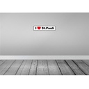 [LA-120557] Blechschild 10x46 cm i love St. Paulli Herz Dekoration Bild 2