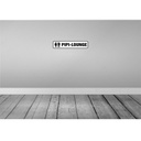 [LA-120558] Blechschild 10x46 cm PIPI LOUNGE Mann Frau WC Warnschild Hinweisschild Sicherheit Vorsicht Bild 2