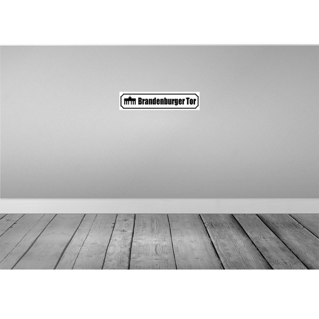 [LA-120575-H] Holzschild 10x46 cm Brandenburger Tor Berlin Straße Stadt Bild 2