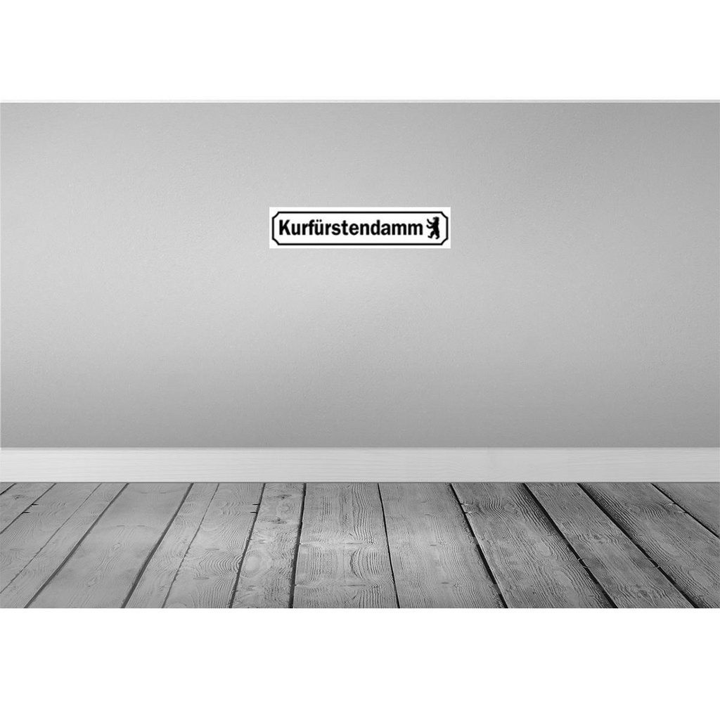 [LA-120576-H] Holzschild 10x46 cm Kurfürstendamm Berlin Straße Stadt Bild 2