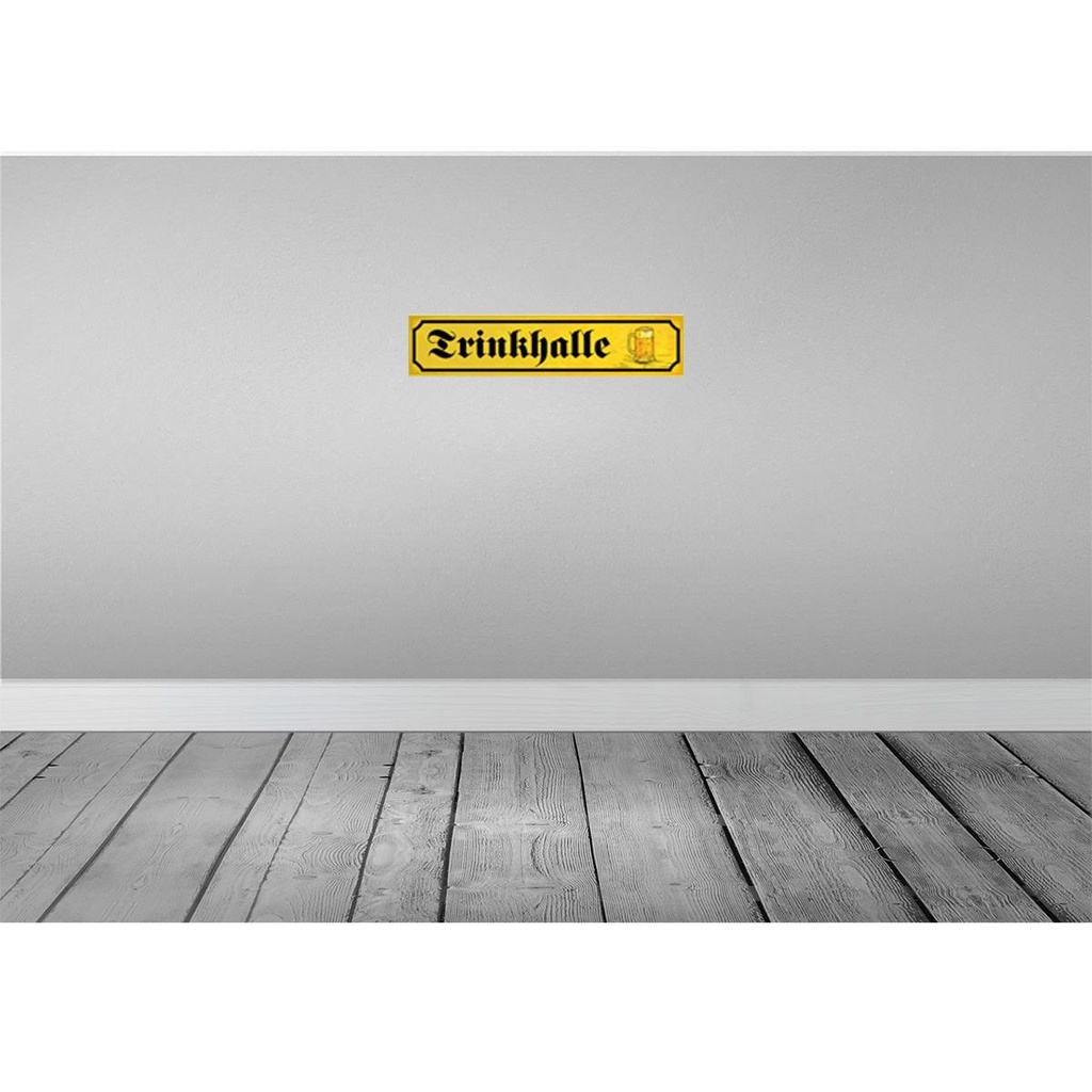 [LA-120631-H] Holzschild 10x46 cm Trinkhalle Kneipe Bier Essen Trinken Bild 2